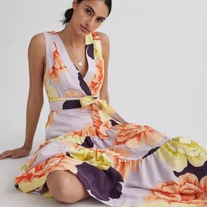 Anthropologie Maeve Floral Wrap Maxi Dress